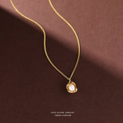 S925 Sterling Silver Pearl Shell Necklace