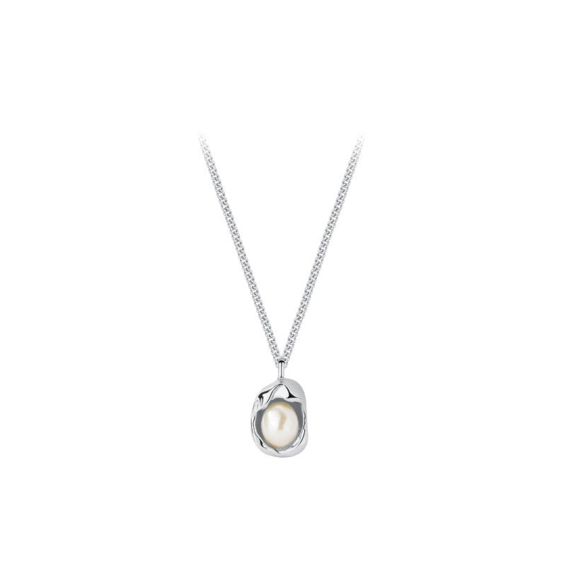 S925 Sterling Silver Pearl Shell Necklace