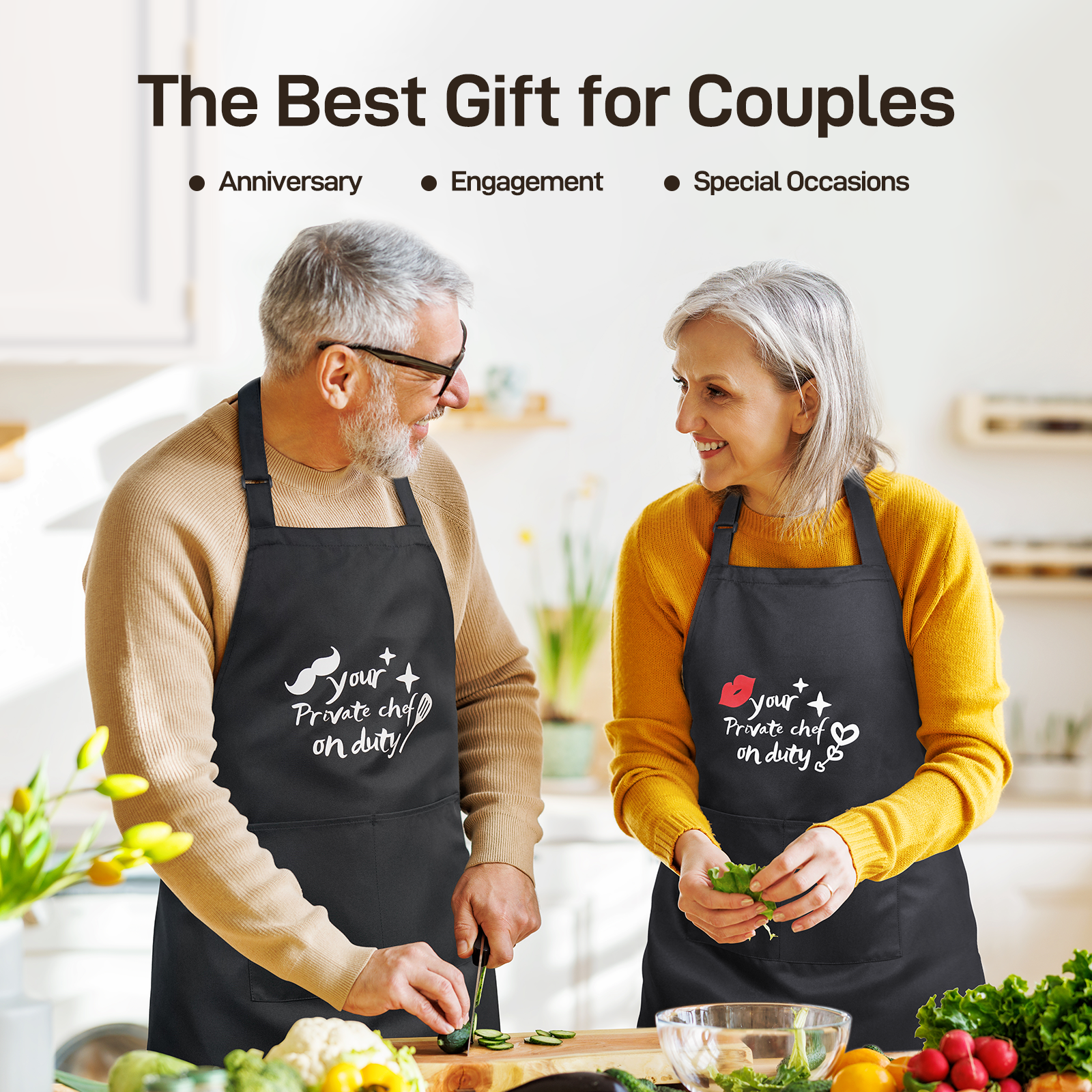 Couples Aprons, Unique Gift for Couples
