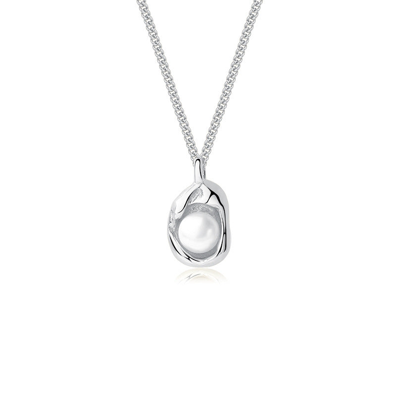 S925 Sterling Silver Pearl Shell Necklace